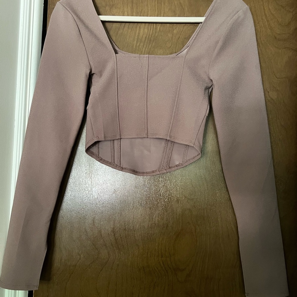 Abercrombie & Fitch Mauve Long Sleeve Top - Picture 6 of 6